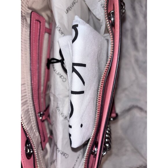 Calvin Klein Hayden Satchel Handbag Pink NWT - Picture 10 of 10